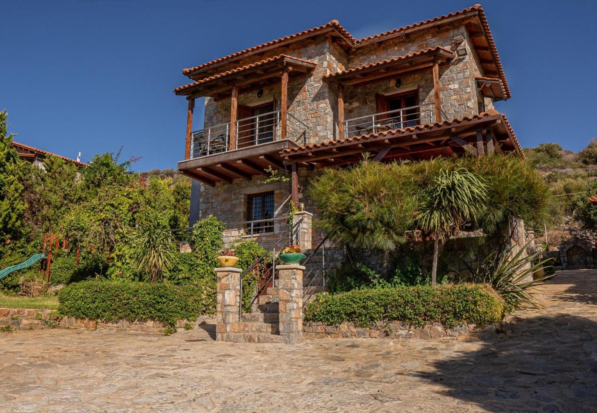 Iris Stone Built Villa Milatos Dış mekan fotoğraf